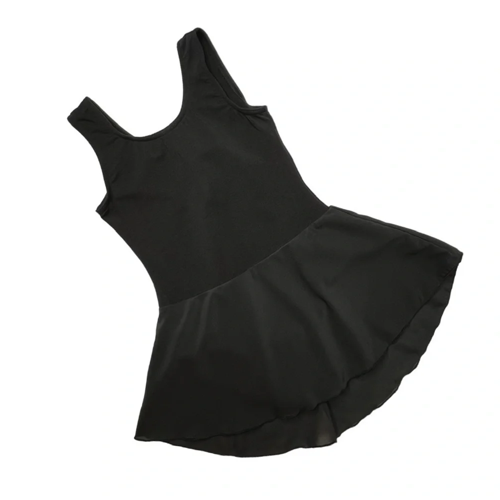 Sansha Esona Ballet Leotard Dress Black Size C = Girl’s 6 Skirt Tank New NWT